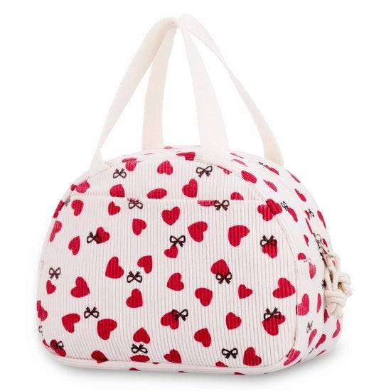 Borsa Isolata per Ragazze e Donne, Borsa di Cibo Portatile Pieghevole, Borsa di Cibo Reutilizzabile, Borsa Isolata Impermeabile per Scuola, Lavoro, Viaggi, Esterno (Beige)