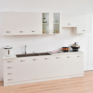 Pensile da Cucina Scolapiatti Sistema Raccogligocce Mobile Minimal Colore Bianco