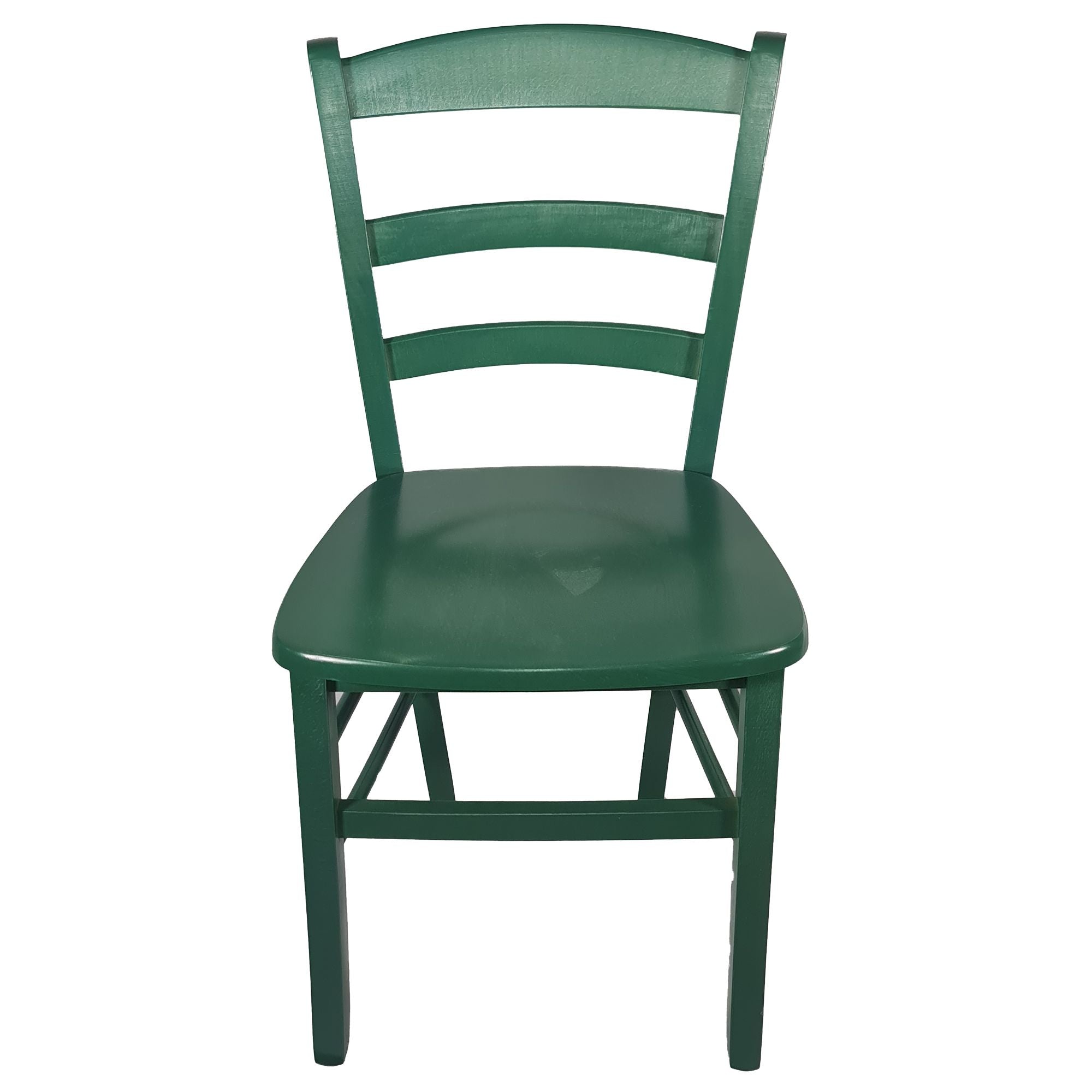 sedia paesana massello laccata verde