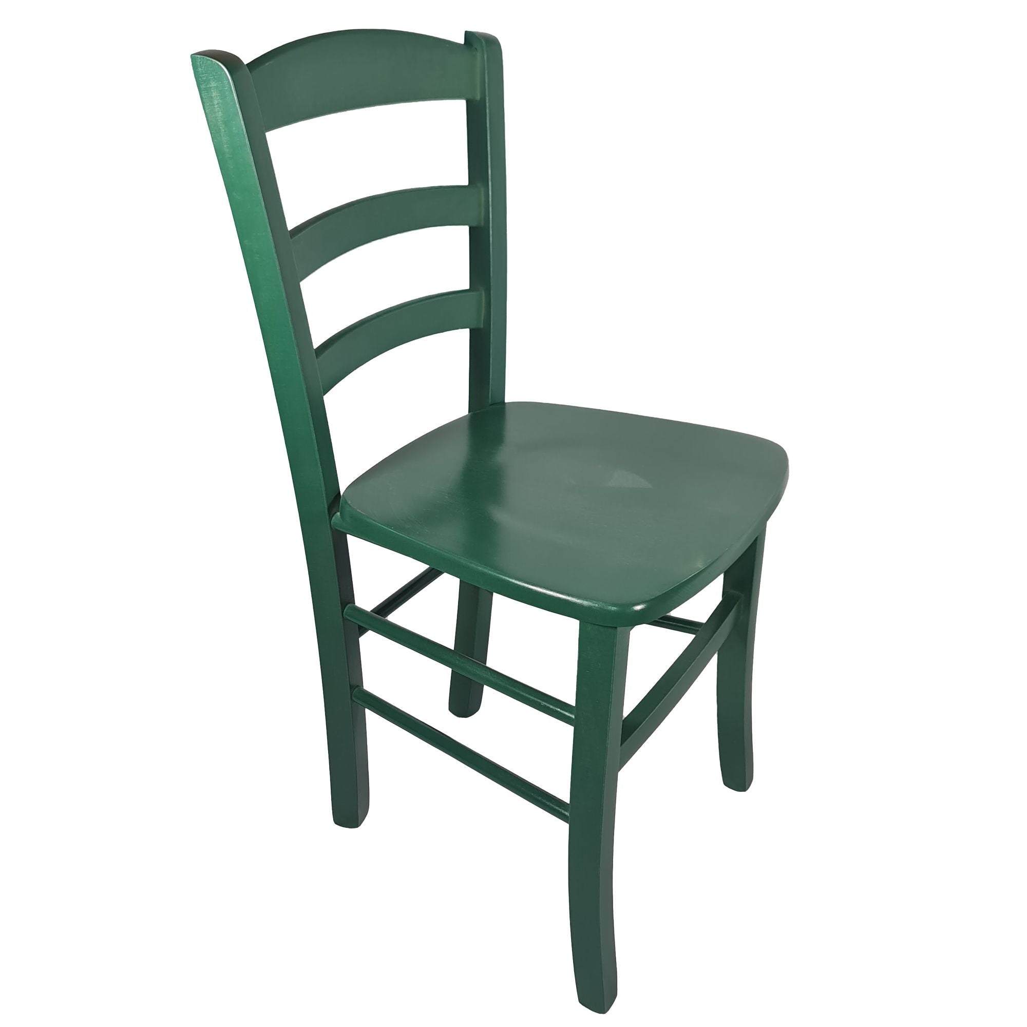 sedia paesana massello laccata verde