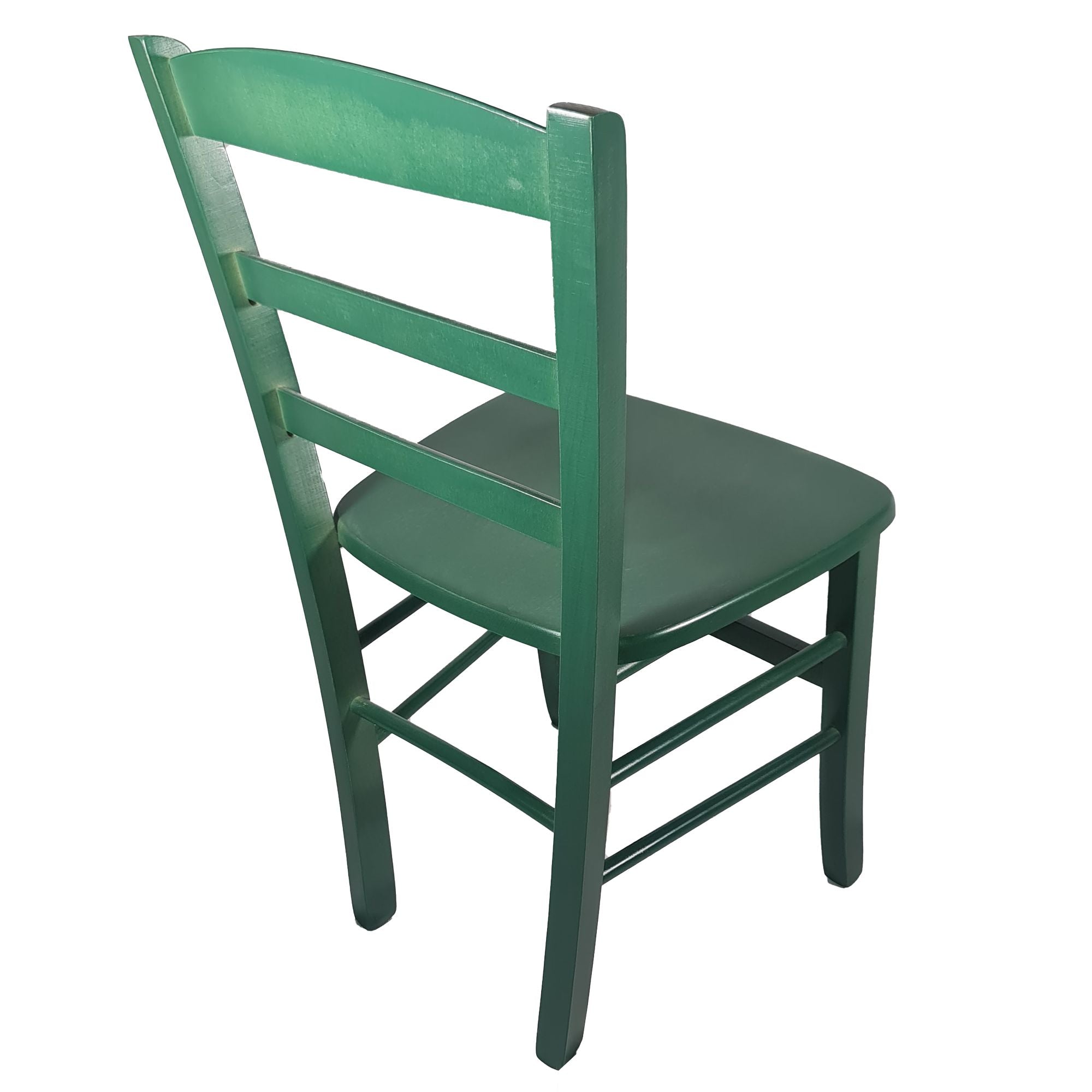 sedia paesana massello laccata verde