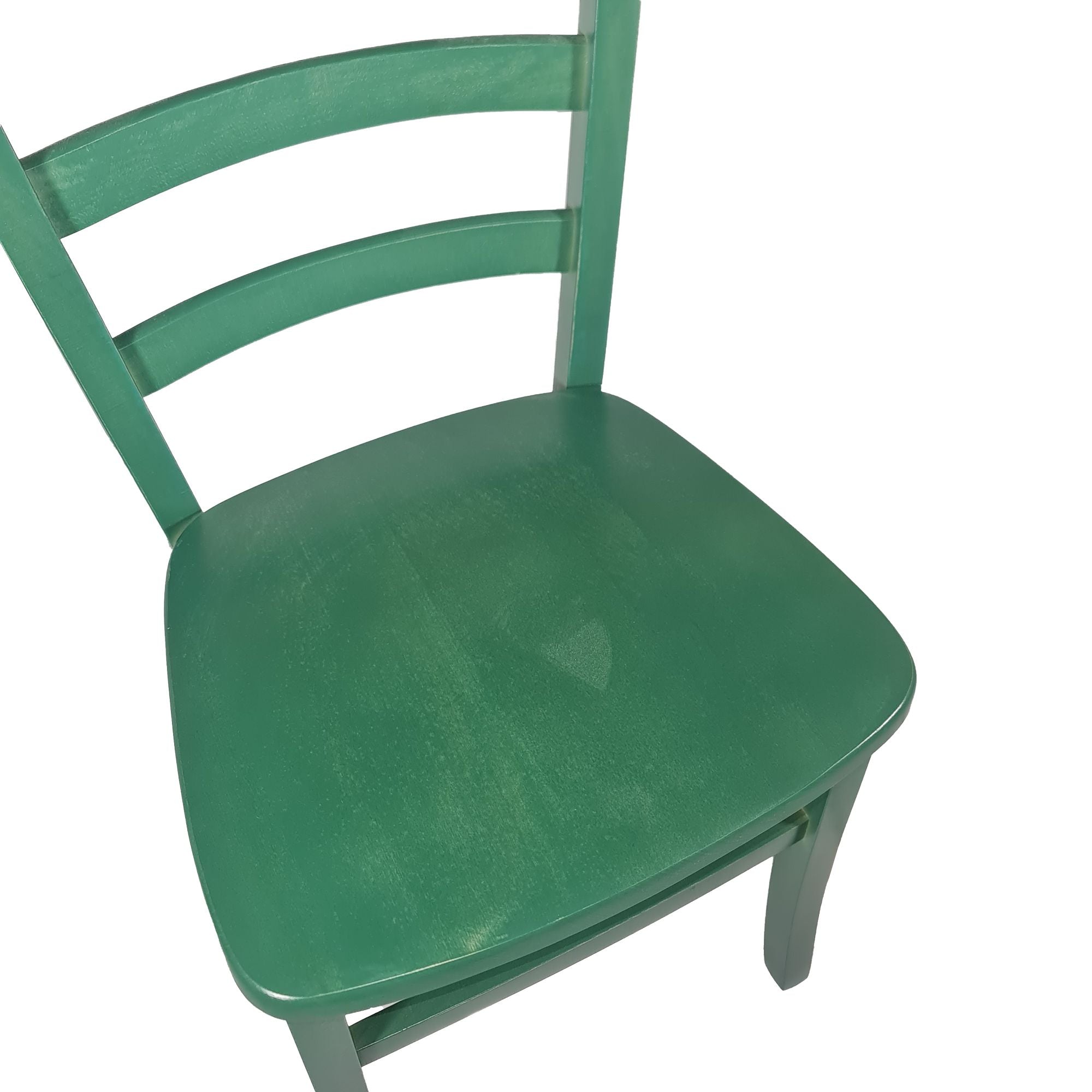 sedia paesana massello laccata verde