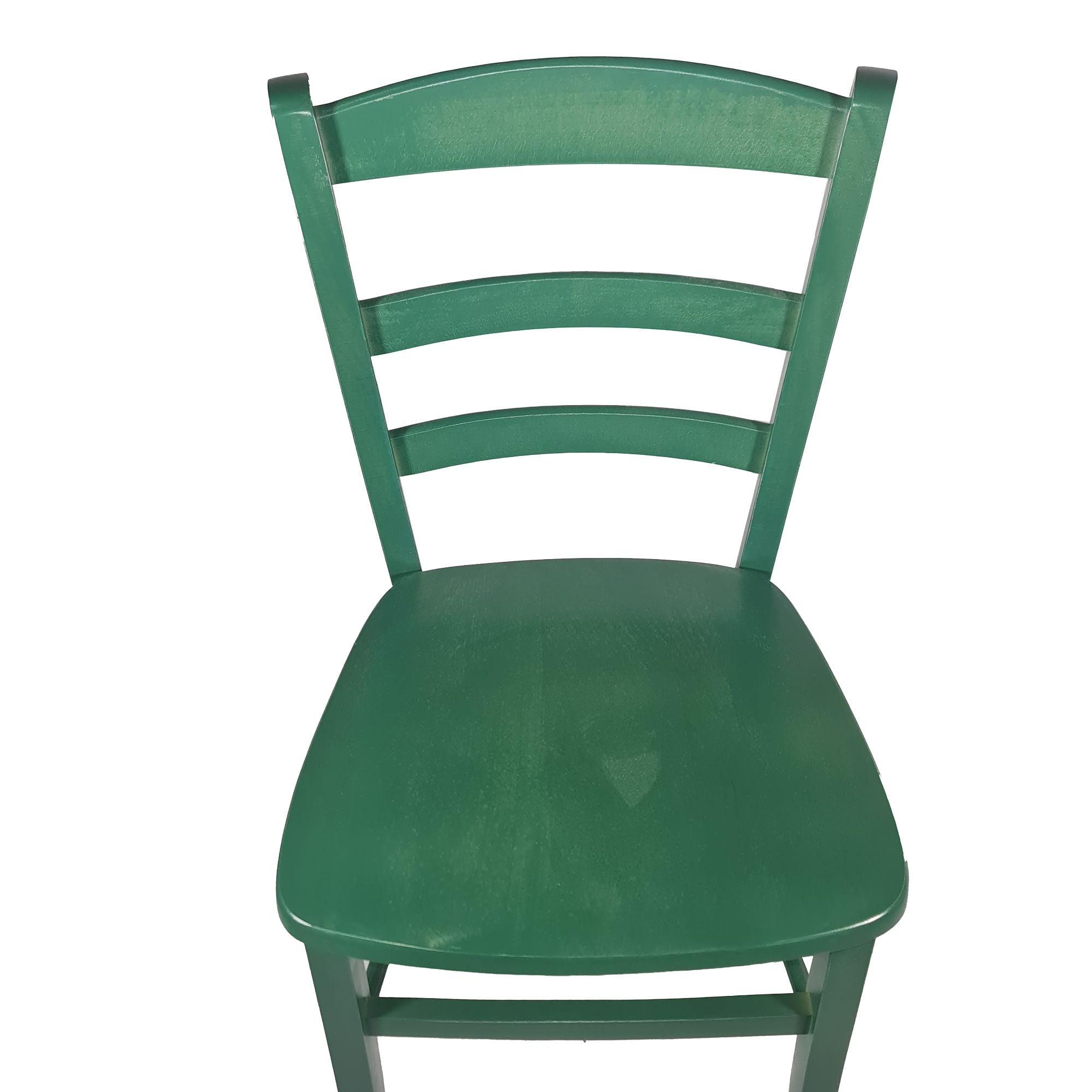 sedia paesana massello laccata verde