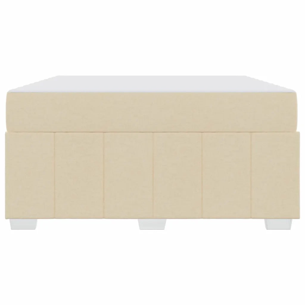 Struttura del letto con materasso Crema 140 x 200 cm Tessuto