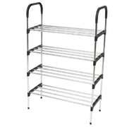 Trade Shop - Scarpiera In Metallo Plastica 4 Livelli 57x26x83cm Salvaspazio Porta Scarpe Casa -