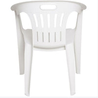 4 Sedie Piona da giardino in resina bianche