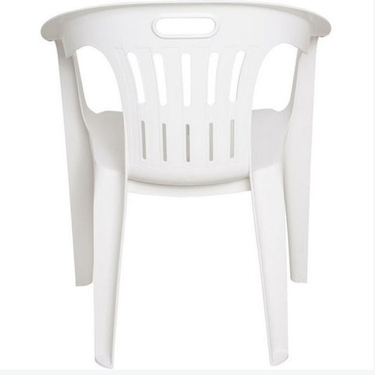 4 Sedie Piona da giardino in resina bianche