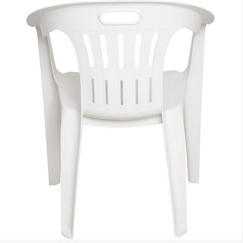 4 Sedie Piona da giardino in resina bianche