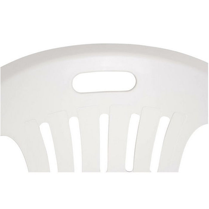 4 Sedie Piona da giardino in resina bianche