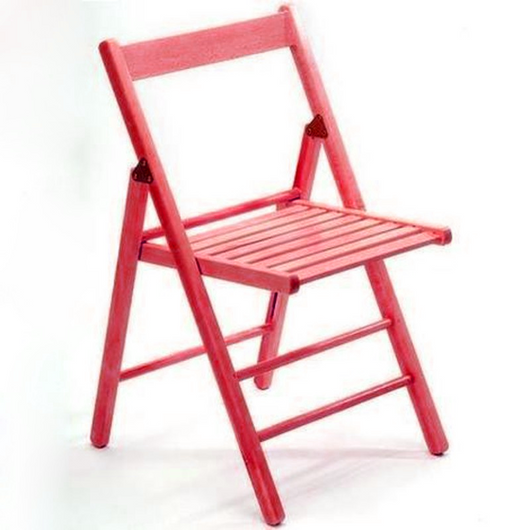 4 Sedie Pieghevoli in legno rosse