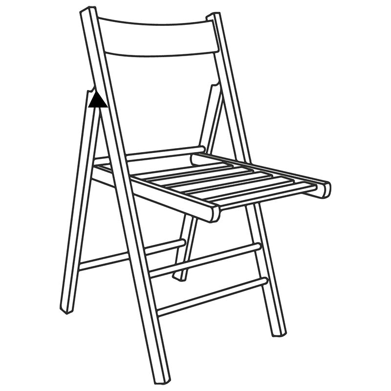 4 Sedie Pieghevoli in legno rosse