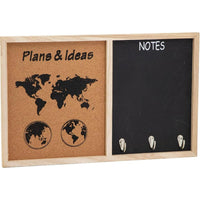 Lavagnetta Lavagna Multiuso in Sughero Portafoto e Cancellabile Cornice Mdf