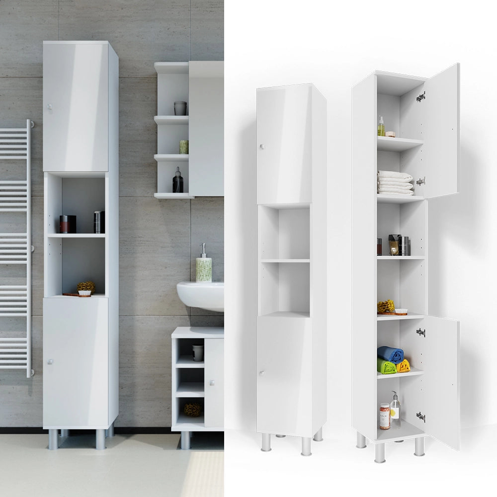 Mobile bagno alto Fynn Bianco lucido 30 x 190 cm Vicco