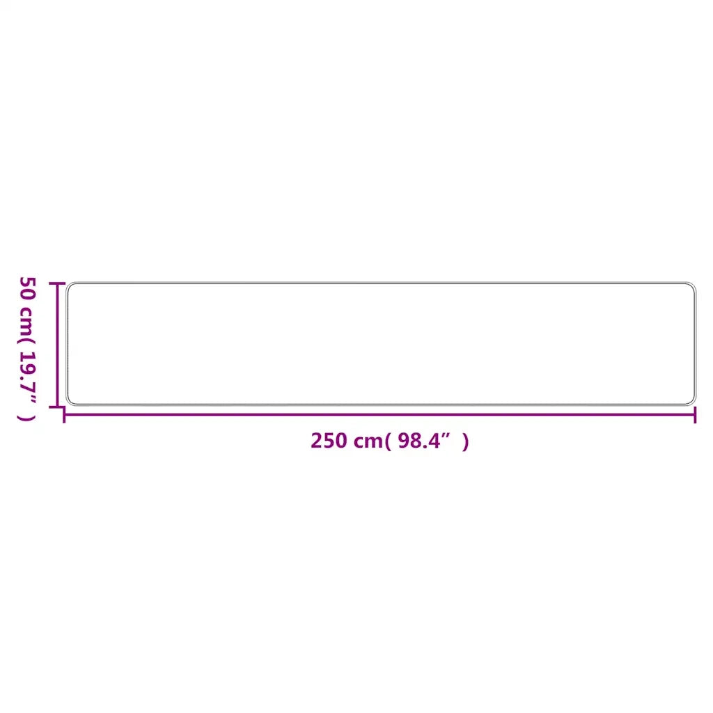 Tappeto del soggiorno | Tappeto Corsia Aspetto Sisal Sabbia 50x250 cm