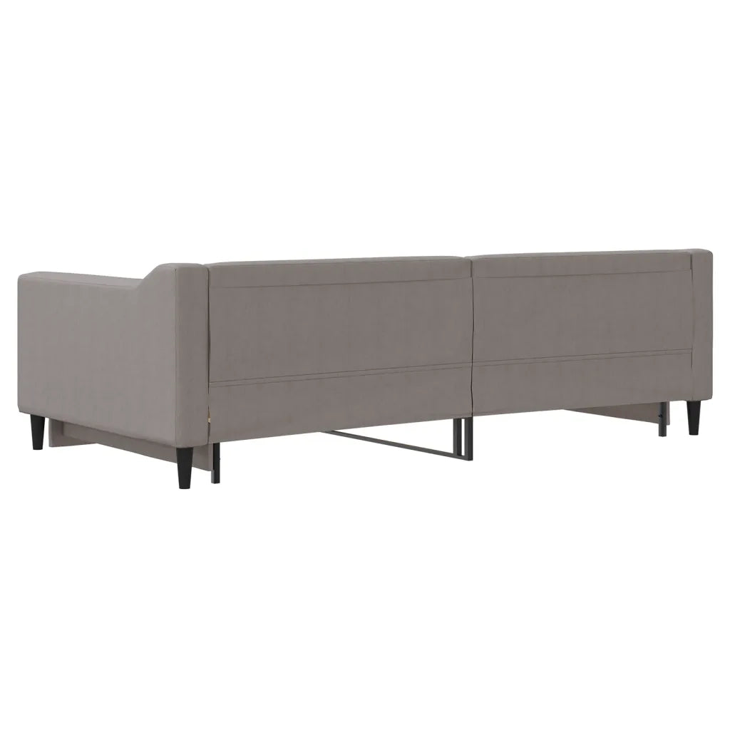 Divano Letto con Letto Estraibile Tortora 100x200 cm in Tessuto