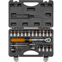 Topex 08-821 chiave dinamometric ica doppio clic 1/4 5-25nm set