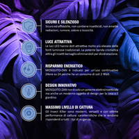 Elettroinsetticida " Mosquito Zan" ad aspirazione con Led UV-Resistente all'acqua