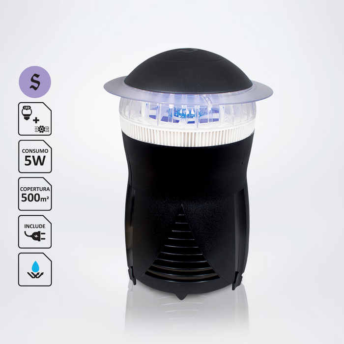 Elettroinsetticida " Mosquito Zan" ad aspirazione con Led UV-Resistente all'acqua