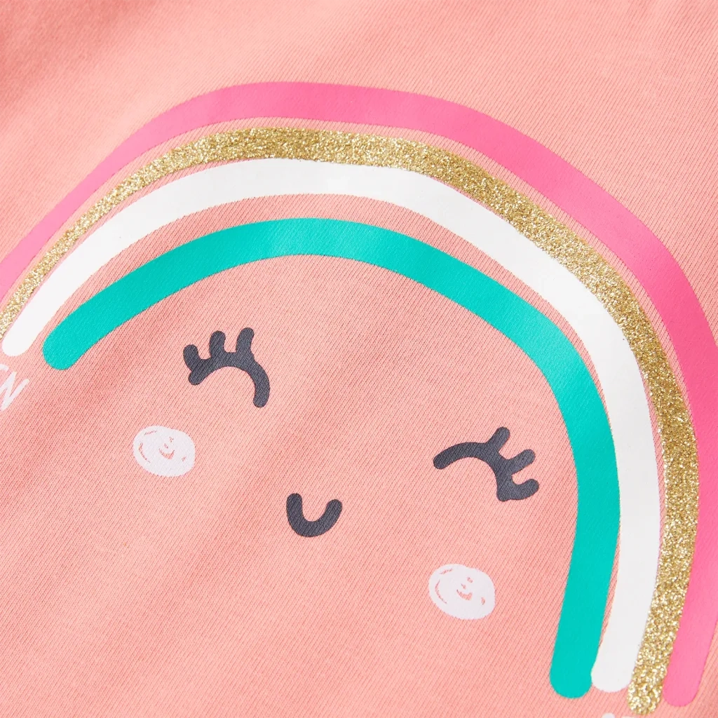 Maglietta da Bambina Corallo Chiaro 128 11117