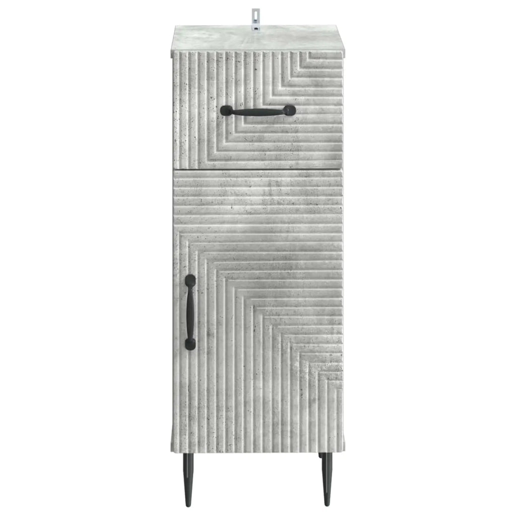 Mobiletto da Bagno HAARLEM Grigio Cemento 30 x 31 x 80 cm 896828