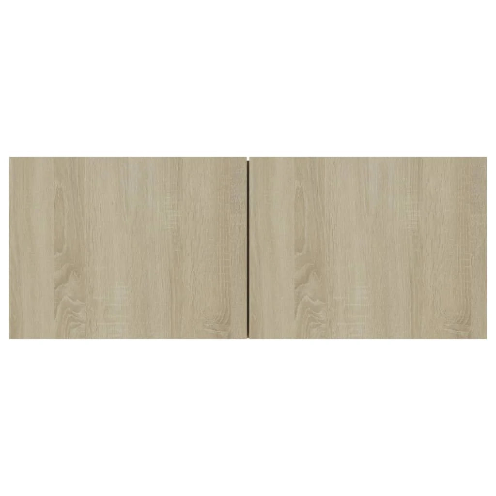 Mobile TV multimediale scaffale TV credenza mobile TV sala da pranzo soggiorno camera da letto 4 pezzi rovere Sonoma 80 x 30 x 30 cm legno ingegnerizzato marrone 02_0028758
