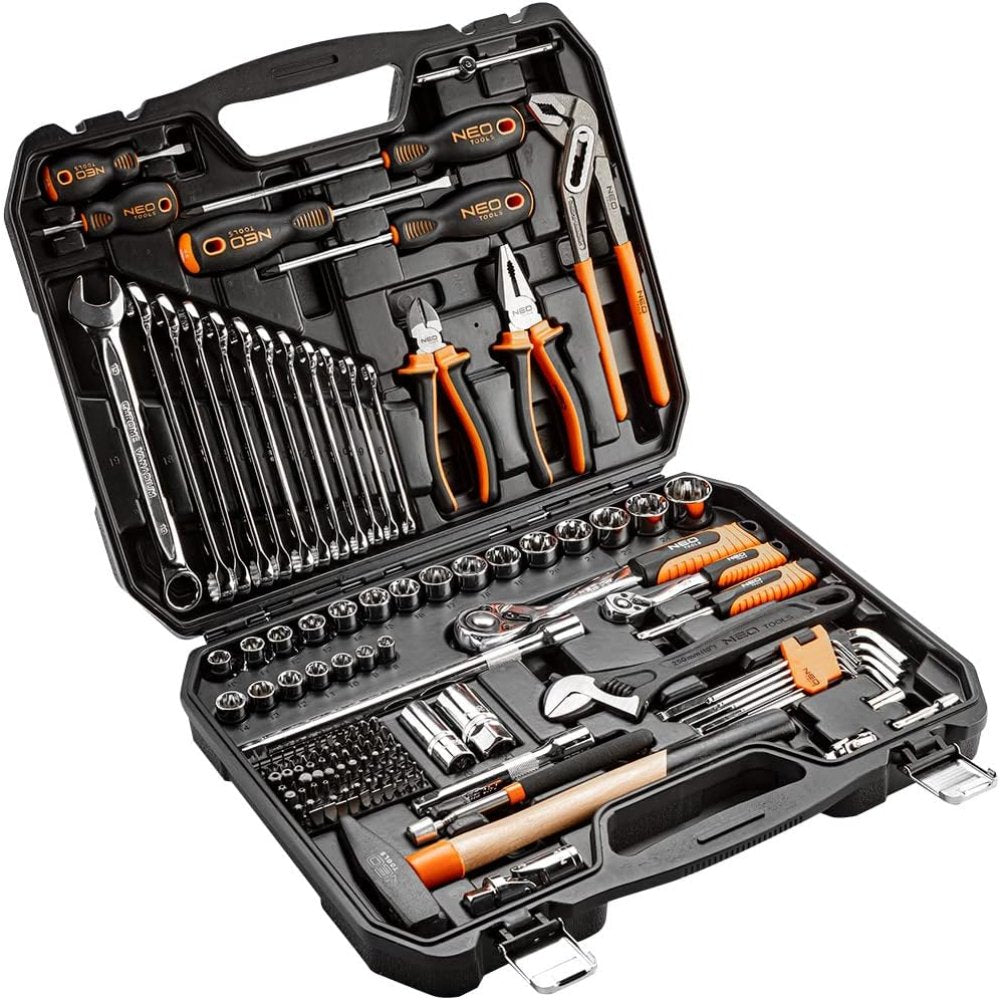 Topex 08-945 set di bussole e ut utensili, 143 pezzi