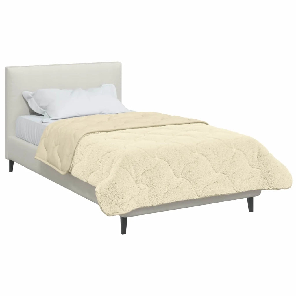 Piumone | Duvet Estivo Crema 135 x 200 cm Microfibra e Fleece Teddy
