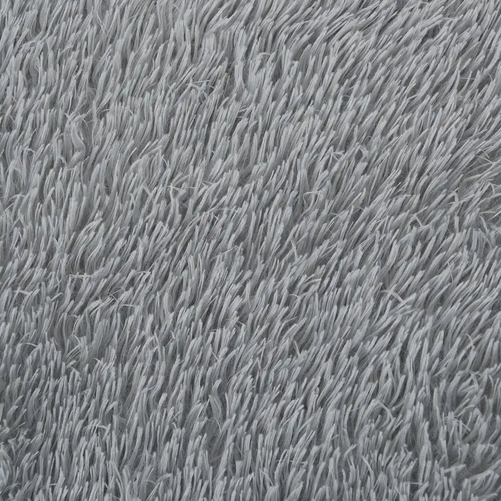 Tappeto Shaggy a Pelo Lungo NAVARRA Grigio Chiaro 160x160 cm 4102874