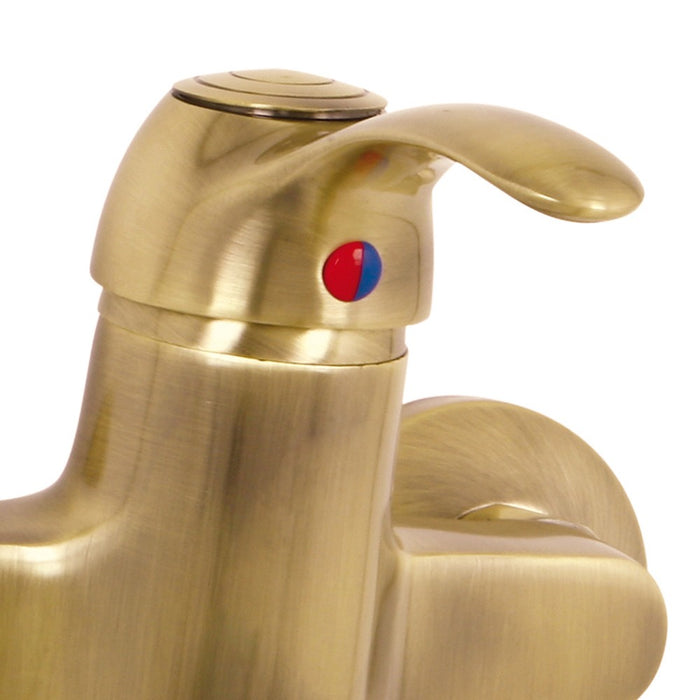 Rubinetto lavello parete serie distri vecchio ottone