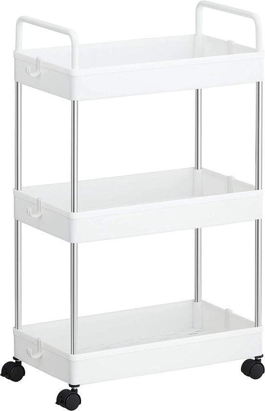 Trolley per cucina – ripiani per cucina – Trolley di archiviazione su ruote – con livelli – sostenibile -spazievenditore