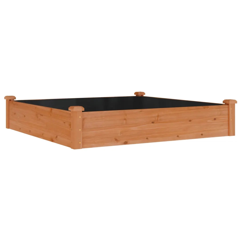 Fioriera da Giardino Fodera Marrone 120x120x25cm Massello Abetecod mxl 104939