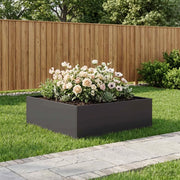 Vaso da giardino Nero 80 x 80 x 30 cm Acciaio laminato a freddo 8005064