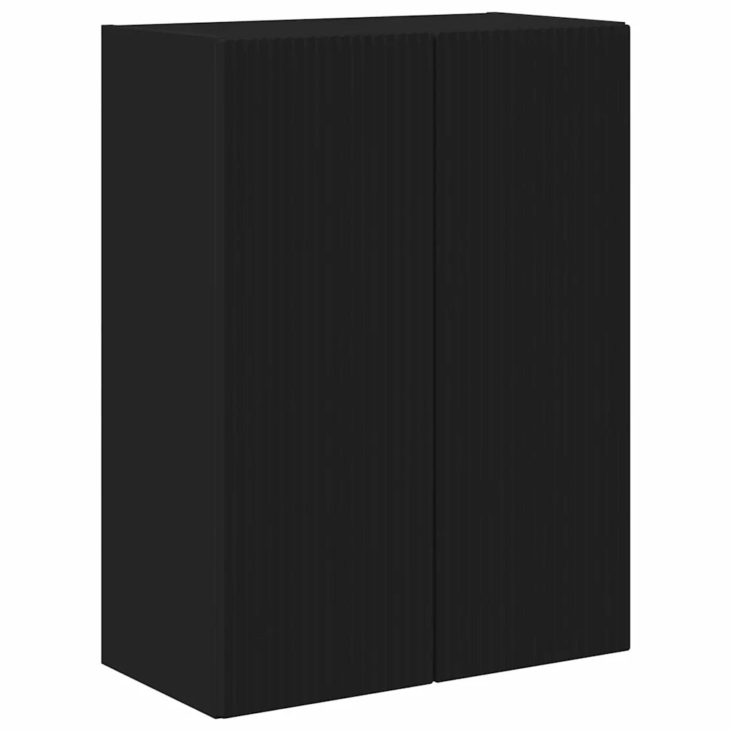 Mobile TV da parete-Mobile TV a Muro-Credenza TV Nero 59,5 x 31 x 80 cm Legno multistrato