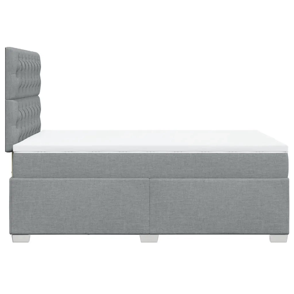 Giroletto a Molle con Materasso Grigio Chiaro 120x200cm Tessuto 3290462