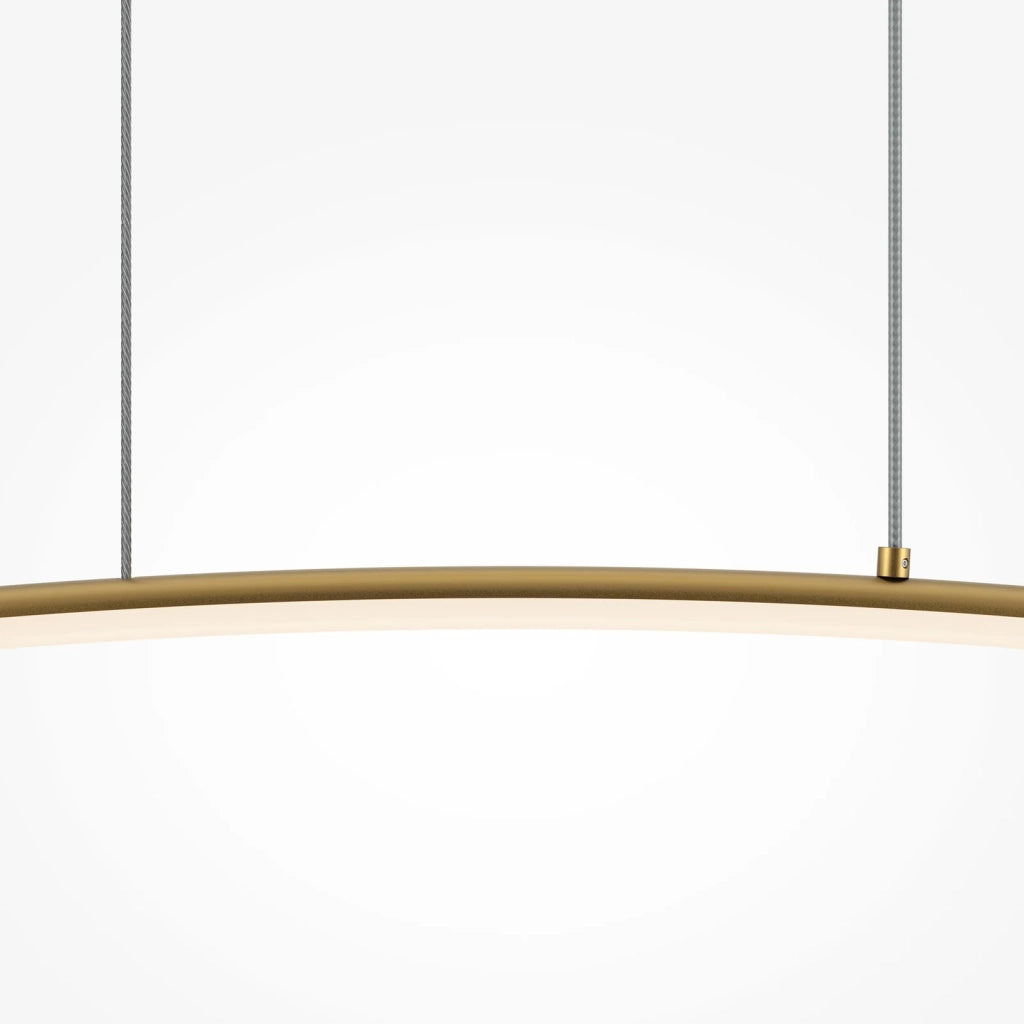 Maytoni Lampadario moderno Curve 1 luce LED integrato ottone metallo