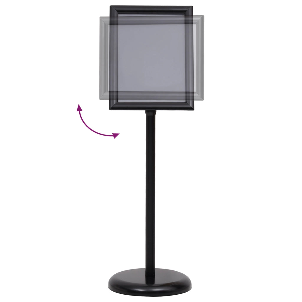 Supporti Pedestal A4 di 2 pz Nero Lega di Alluminio