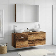 Set di mobili per il bagno 4 pcs Legno antico 3406749