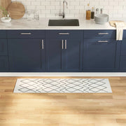 Tappeto da Cucina Bianco 150 x 45 cm Velluto 42013423