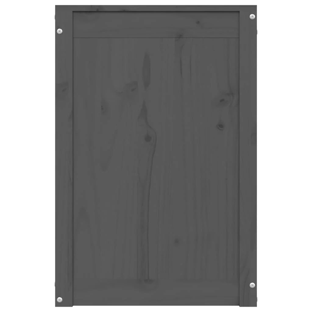 Contenitore per la biancheria 44 x 44 x 66 cm in legno massello di pino grigio 02_0006159
