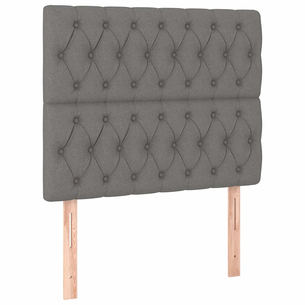 Giroletto a Molle con Materasso Grigio Scuro 90x200 cm Tessuto 3128174