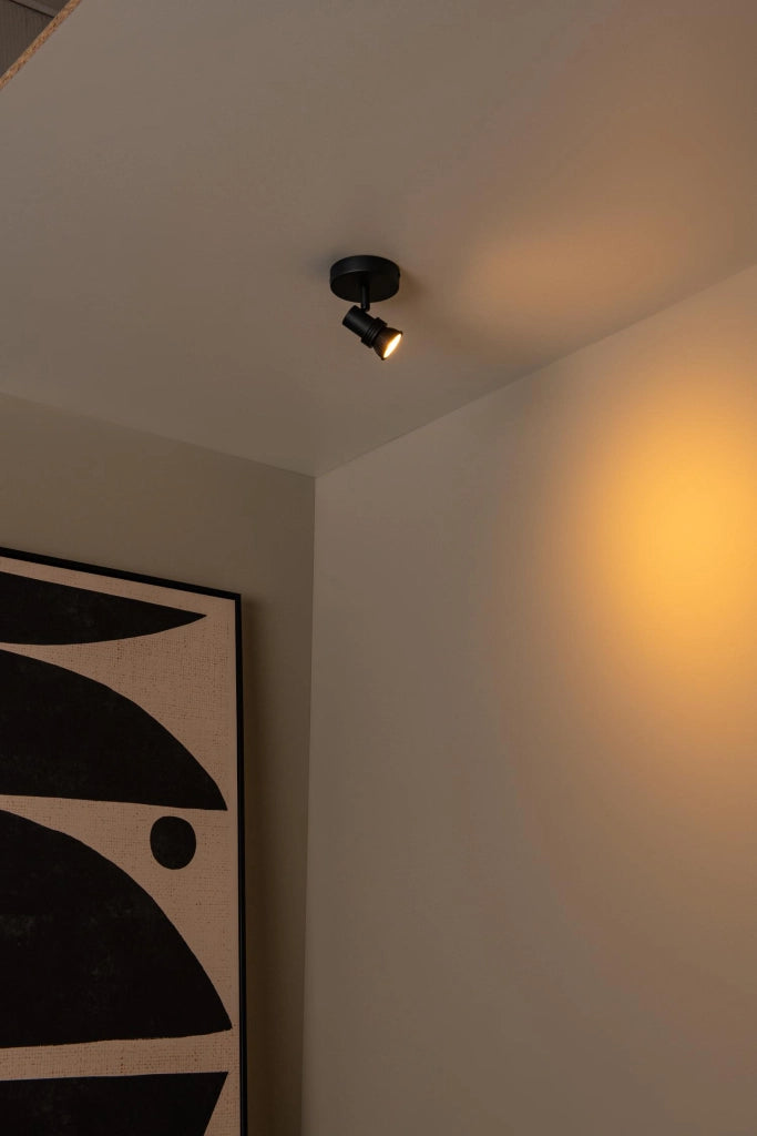 Faretto da soffitto KIANTI Lucide 1xGU10 nero IP20