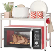 Rack magnetron espandibile a 2 livelli con 8 ganci per organizzatore di cucina