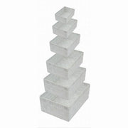 Trade Shop - Set 6 Pz Scatola In Tessuto Organizer Scaffali Porta Oggetti Grigio Chiaro 79066 -