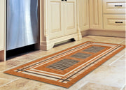 Tappeto Passatoia Runner Cucina Antiscivolo Corsia Lavabile Graffiti Suardi - 55x140 cm - Arancio