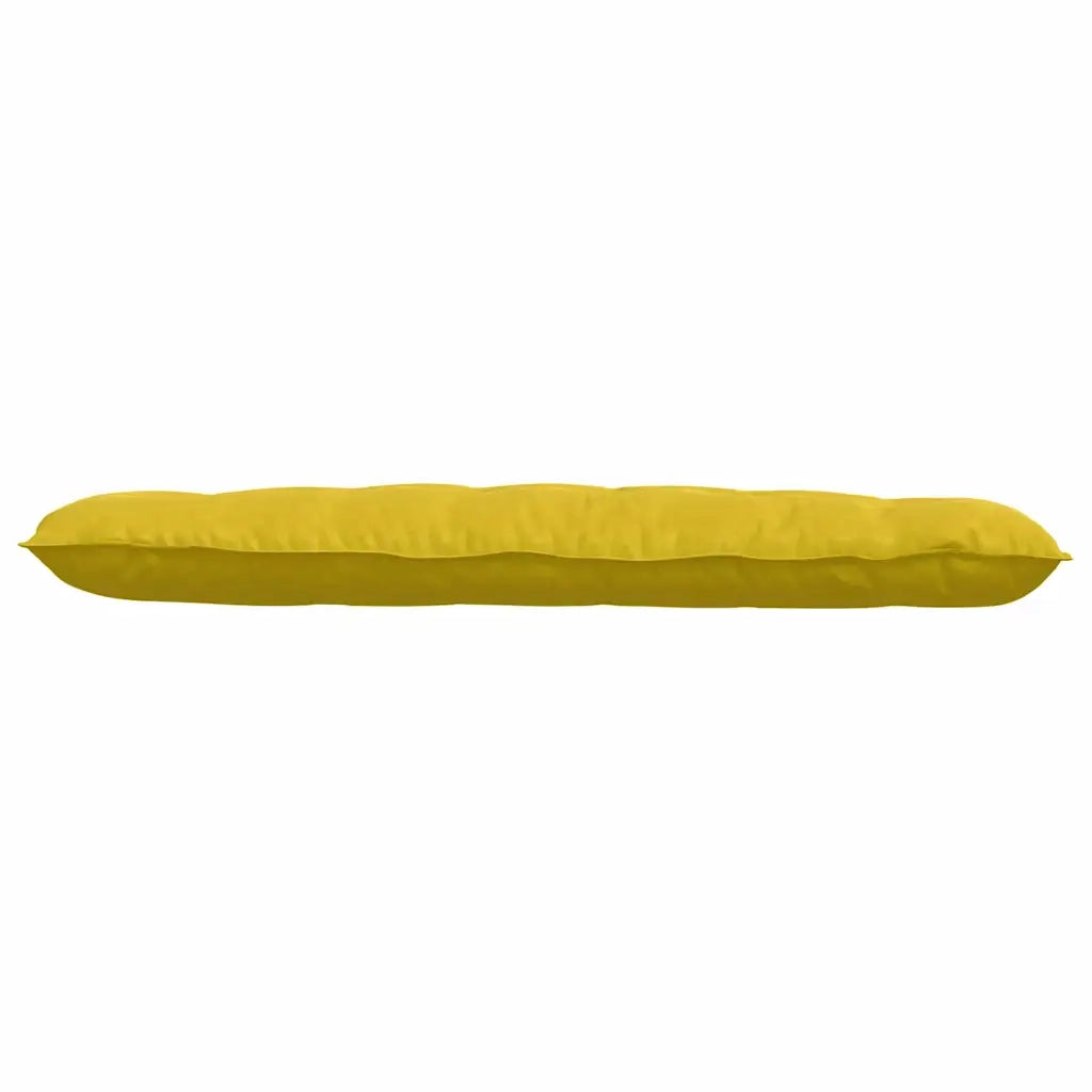 Cuscino per Schiena Giallo 160 x 50 cm Tessuto in Cords 42014897