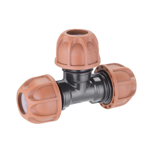 RACCORDO A T IRRIGAZIONE DA GIARDINO PER TUBO POLIETILENE 20 MM CLABER