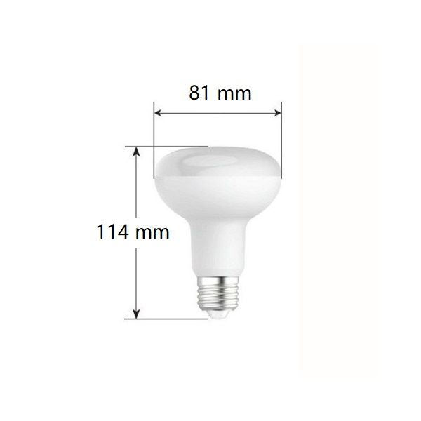 LAMPADINA REFLECTOR R80 A LED 9,5W LUCE CALDA 2700K 1055 LUMEN E27 BOT LIGHTING