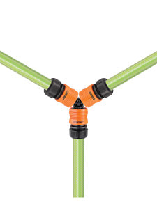 DEVIATORE A 3 VIE DA GIARDINO PER TUBI CON RACCORDI QUICK-CLICK CLABER