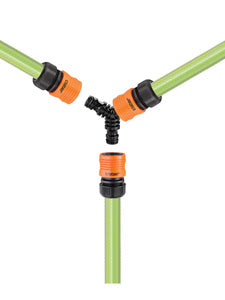 DEVIATORE A 3 VIE DA GIARDINO PER TUBI CON RACCORDI QUICK-CLICK CLABER