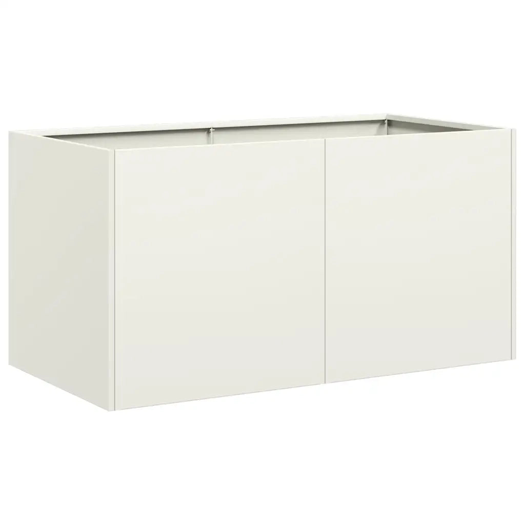 Fioriera Bianca 80x40x40 cm in Acciaio Laminato a Freddo 860669